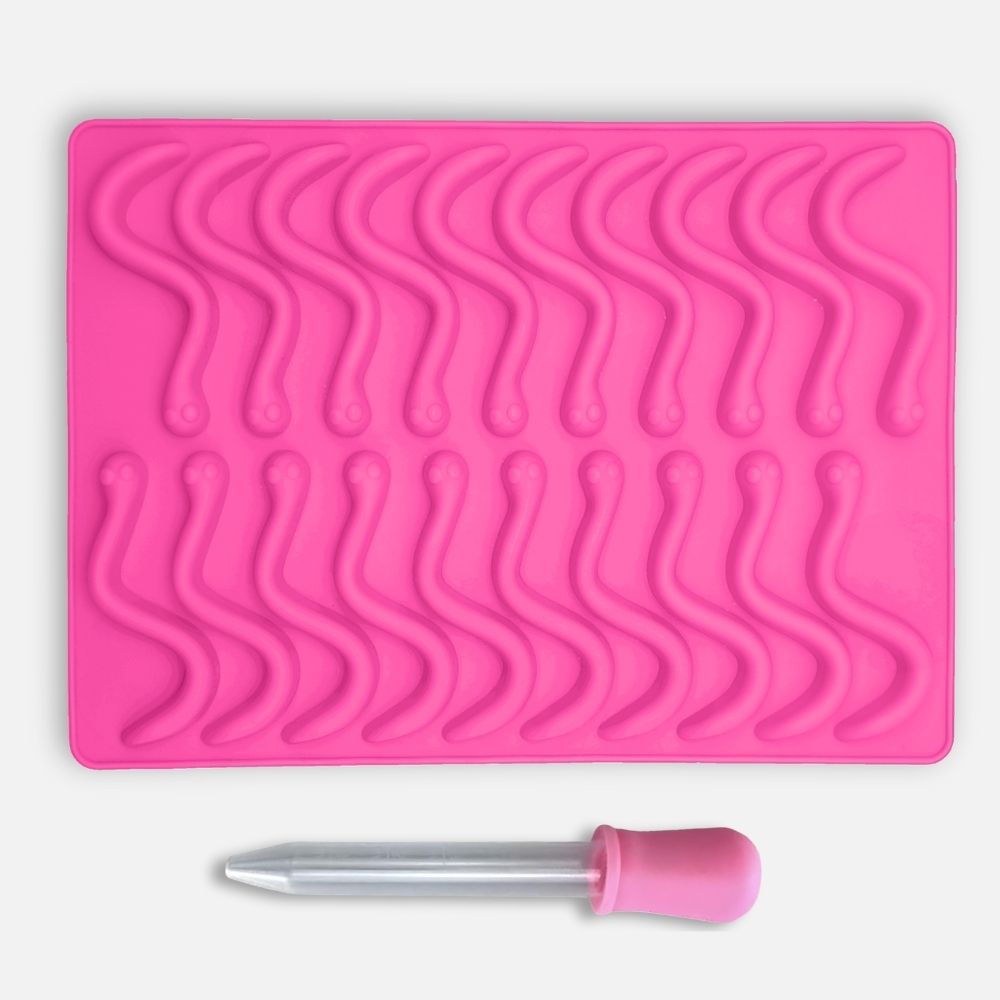 Silikonová forma na gumové hadíky s pipetou